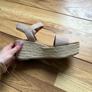 Jcrew Factory Women's Tan Platform Sandals